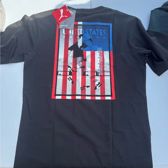 Puma Black Short Sleeve Tee Athletic Performance - Picture 2 of 3